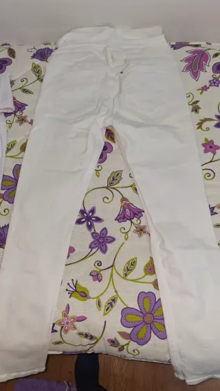 Lote 3 Pantalones Vaqueros Premamá Blancos