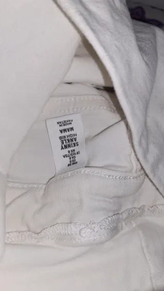 Lote 3 Pantalones Vaqueros Premamá Blancos