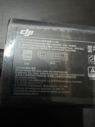 Cargador DJI P1C50 50W 13.2V 3.79A Original Mavic