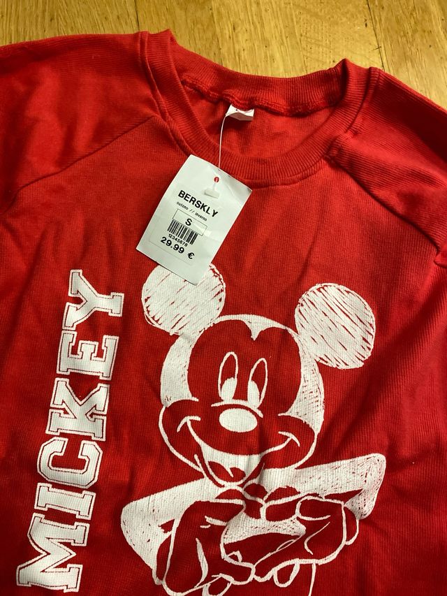 Sudadera Mickey Mouse Roja Talla 10 Años