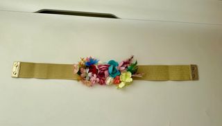 Cinturón elástico flores talla 75