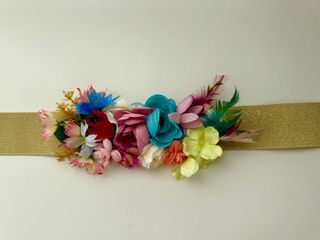 Cinturón elástico flores talla 75