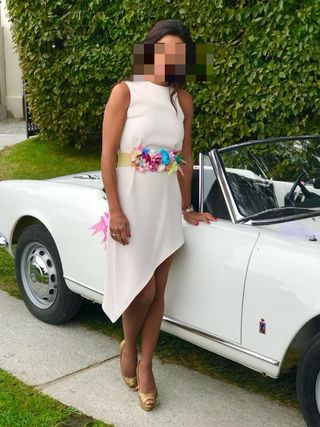 Cinturón elástico flores talla 75