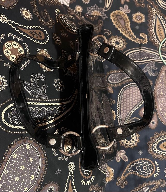 Bolso de fiesta negro charol