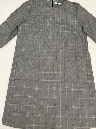 Vestido cuadros gris Talla M nuevo