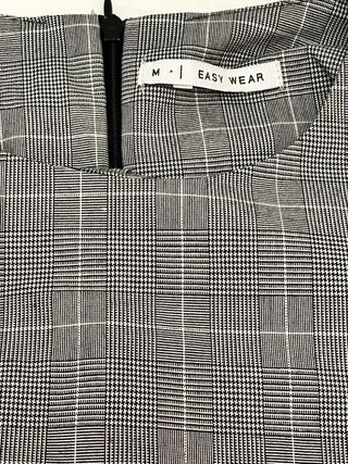 Vestido cuadros gris Talla M nuevo