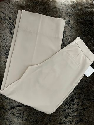 Pantalón Palazzo Tiro Alto Beige