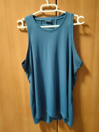 Camiseta deportiva Domyos azul mujer