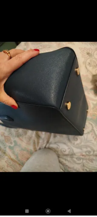 Bolso Michael Kors Azul Marino y Dorado