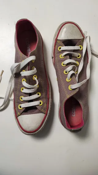 Bambas Converse Mujer Beige y Rosa