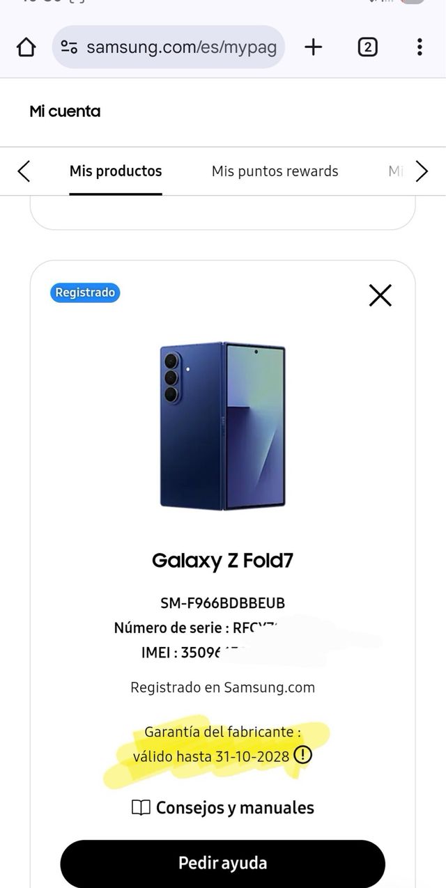 Samsung Z Fold 7 Azul // Cómo nuevo