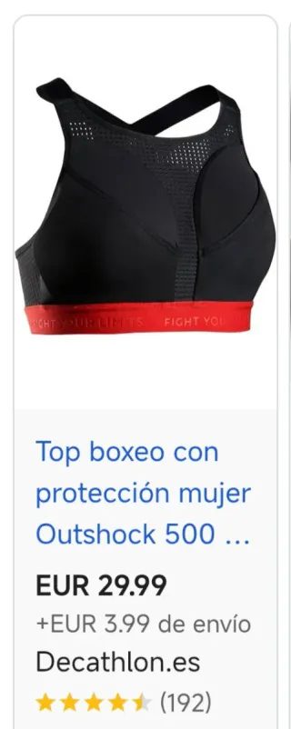 Top Sujetador boxeo mujer M