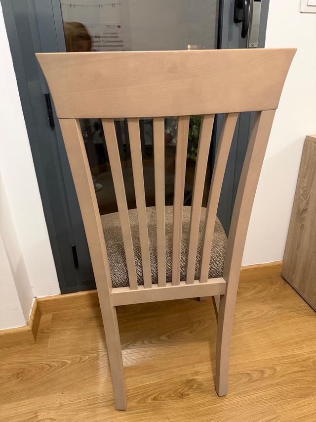 Pack 6 Sillas Comedor Madera y Tela