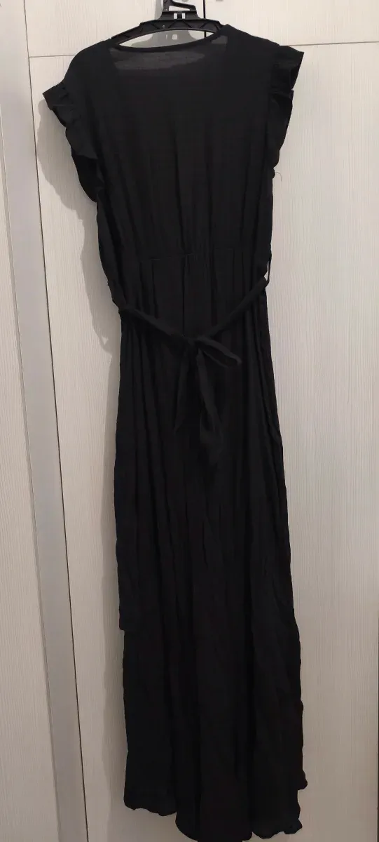 Vestido largo negro mujer