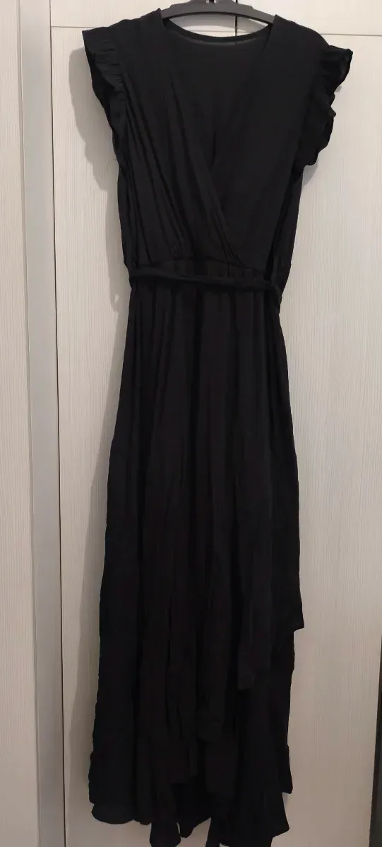 Vestido largo negro mujer