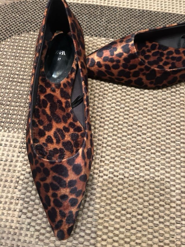 Zapatos Zara Animal Print Punta