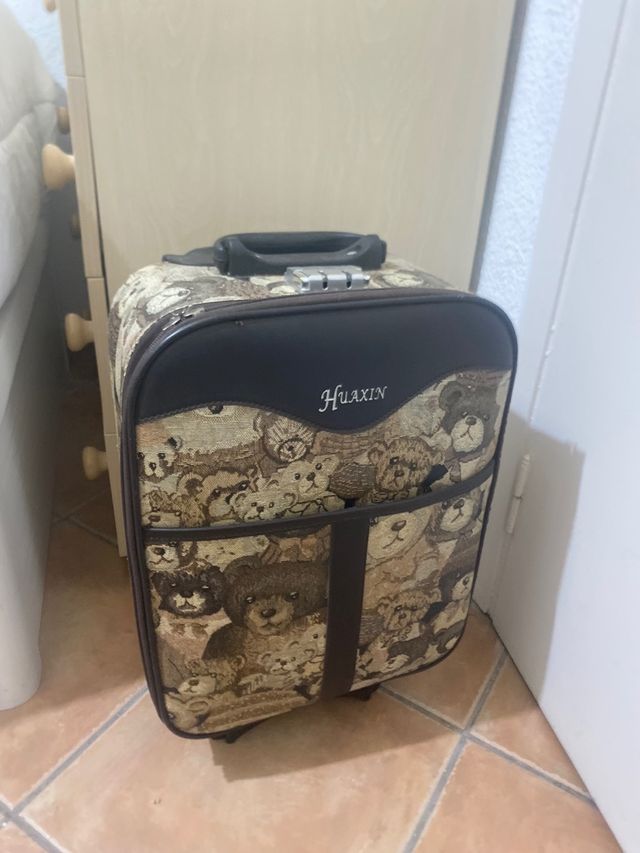 Maleta de cabina con estampado de ositos