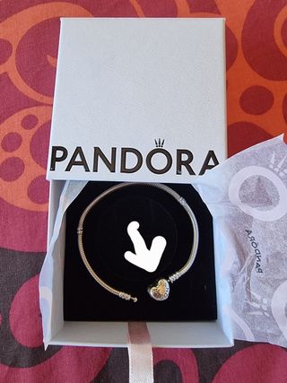 Pulsera Pandora Corazón Plata