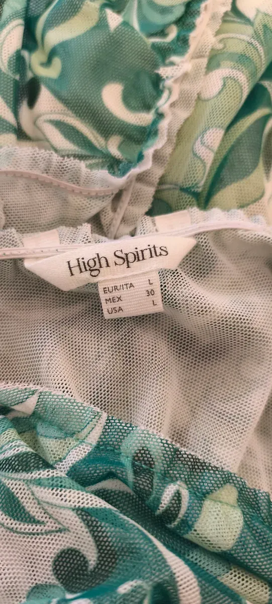 Vestido playero estampado verde mujer