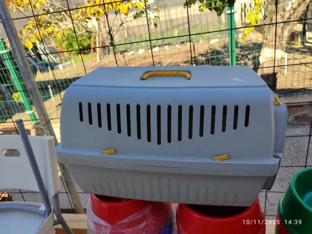 Transportín mascotas Marchioro gris y amarillo