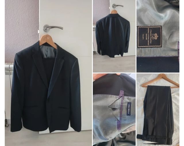 Traje de hombre negro como nuevo