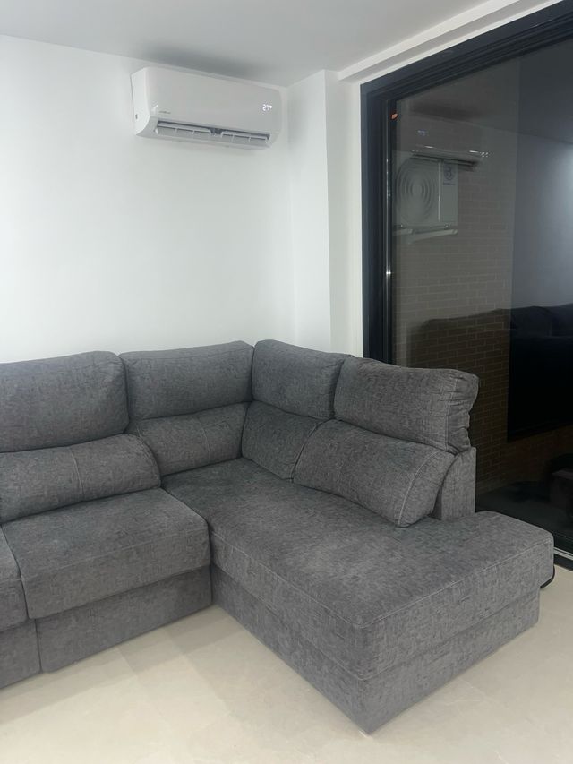 Sofá Chaiselongue Gris Tela