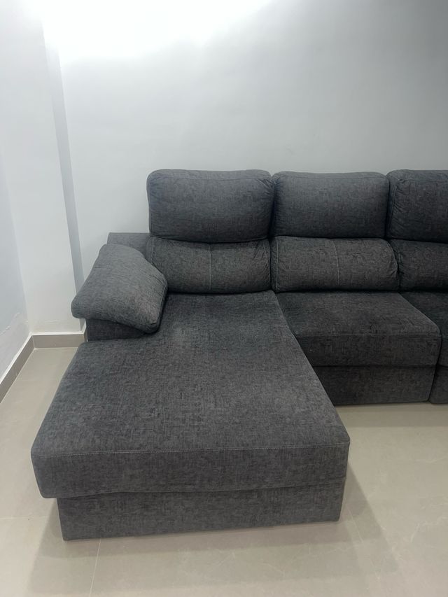 Sofá Chaiselongue Gris Tela