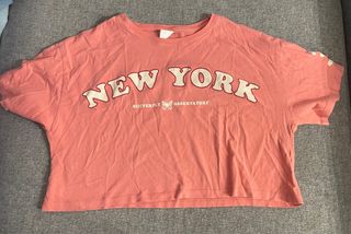 Camiseta New York rosa