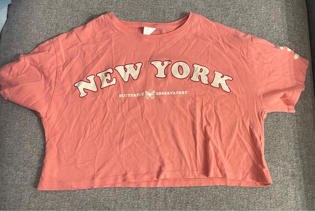 Camiseta New York rosa
