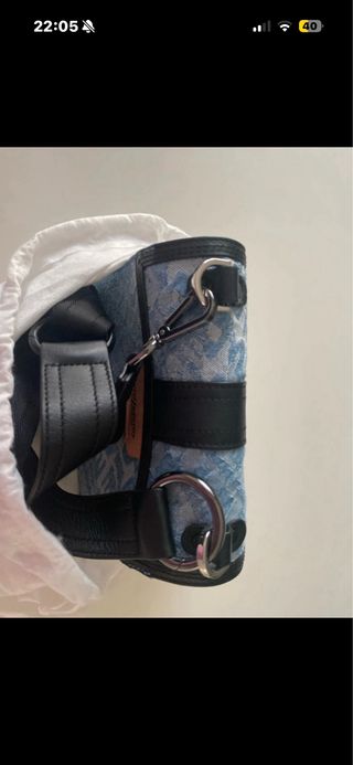 Borsa Diesel tracolla denim blu e nera