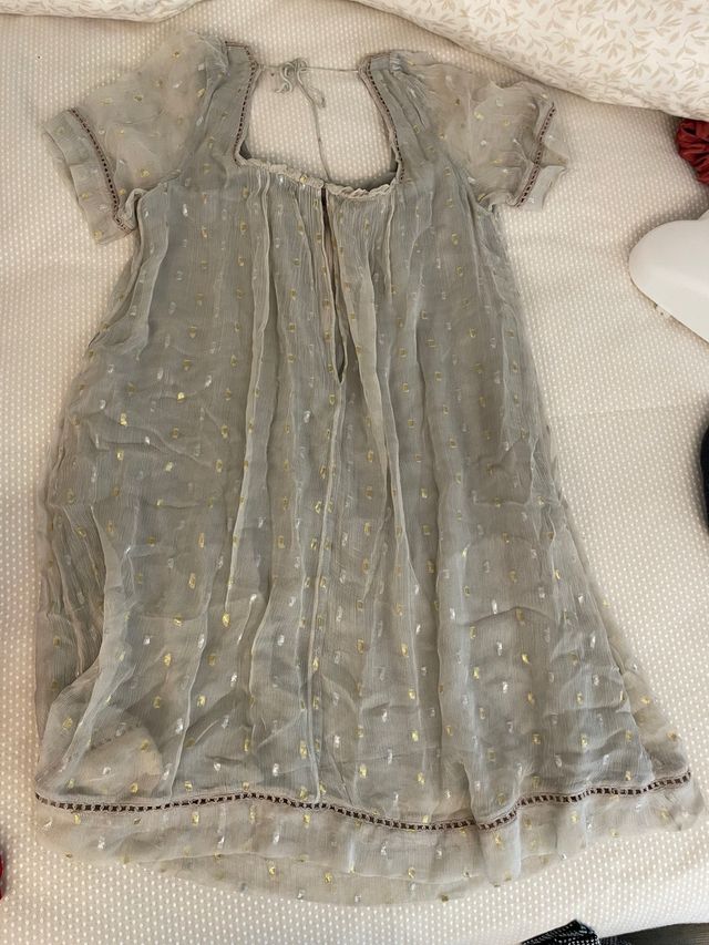 Vestido Hoss Intropia corto dorado y gris