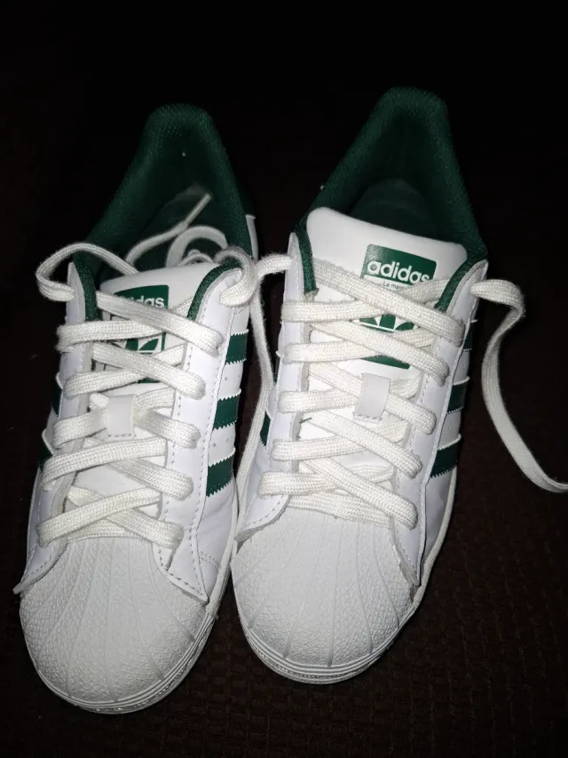 Zapatillas Adidas Superstar Blancas y Verdes