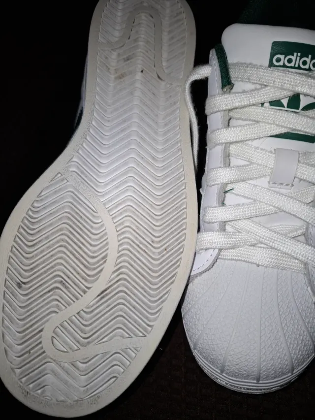 Zapatillas Adidas Superstar Blancas y Verdes