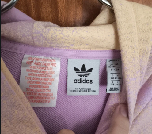 Sudadera Adidas niña lila y amarilla