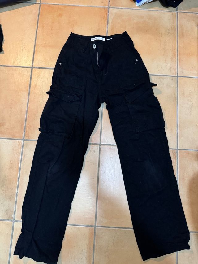Pantalones Cargo Negros