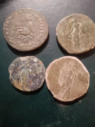 Lote de 4 monedas romanas antiguas