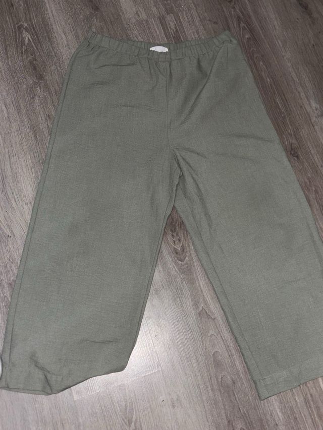 Pantalón de lino verde