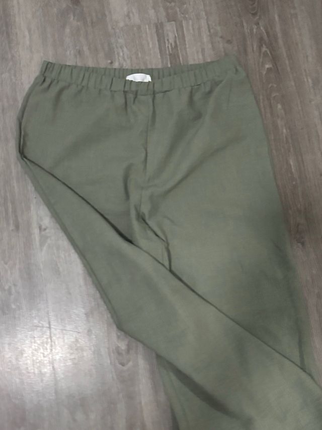 Pantalón de lino verde