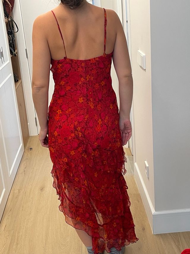 Vestido Pedro del Hierro rojo floral