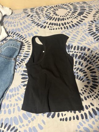 Top sin mangas Tommy Hilfiger negro