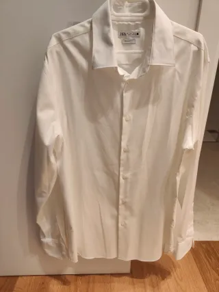 Camisa Zara Blanca Regular Fit