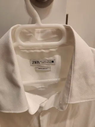 Camisa Zara Blanca Regular Fit