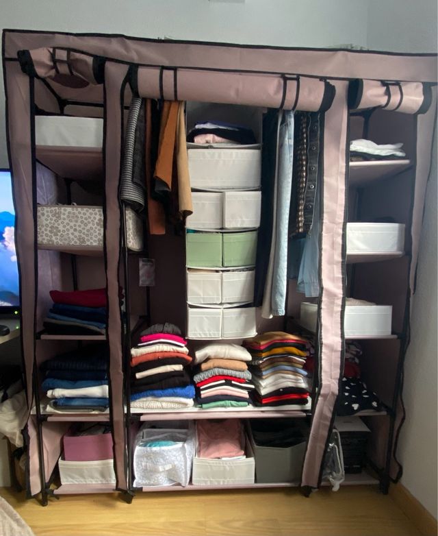 Armario de tela con cremallera