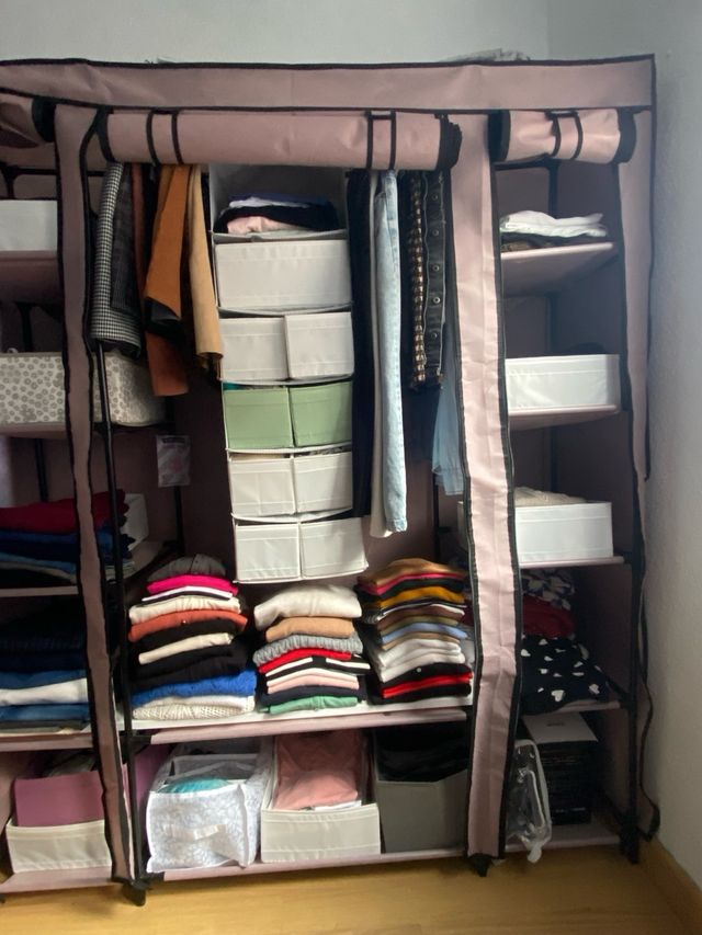 Armario de tela con cremallera