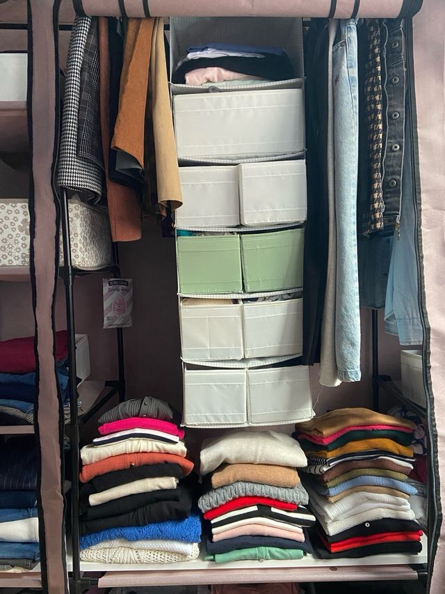 Armario de tela con cremallera