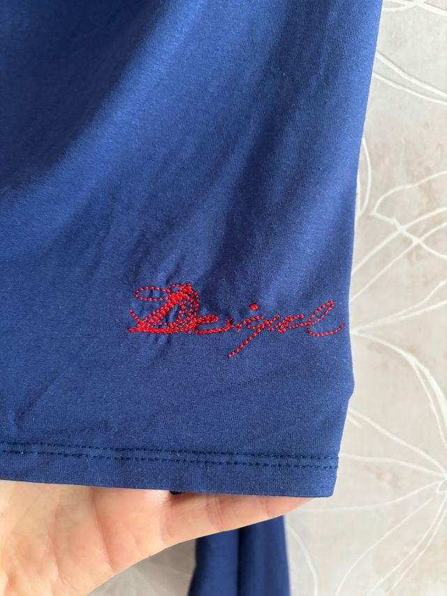 Vestido Desigual azul estampado