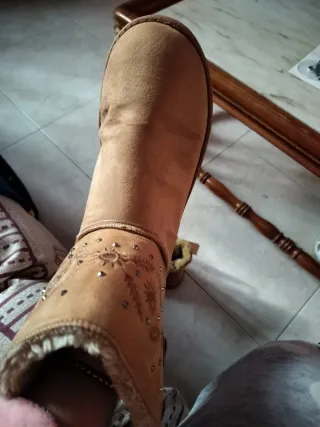 Botas camel forradas de pelo