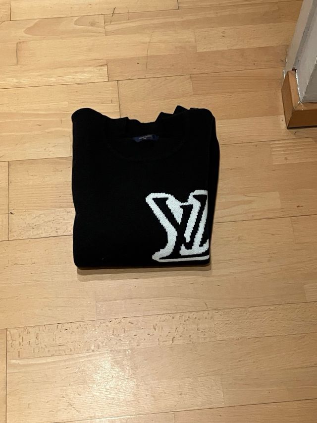 Maglietta Louis Vuitton Nero con Logo Bianco