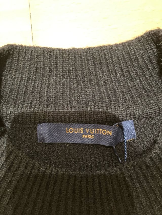 Maglietta Louis Vuitton Nero con Logo Bianco