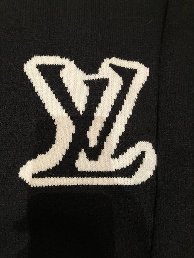 Maglietta Louis Vuitton Nero con Logo Bianco